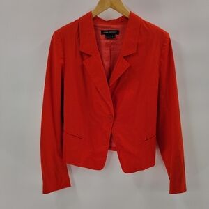 Isabel de Pedro Blazer Size 10 One Button Cotton Blend
